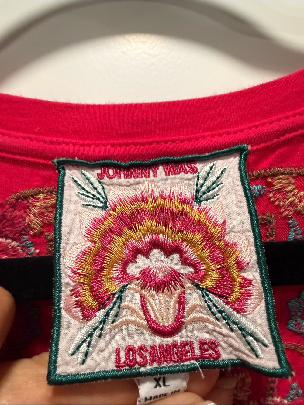 Johnny Was Fuchsia Embroidered SHERI RELAXED KNIT DRESS Maxi XL. - Picture 13 of 13